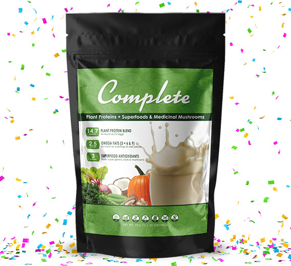 Complete Plant Proteins + Superfoods & Medicinal Mushrooms